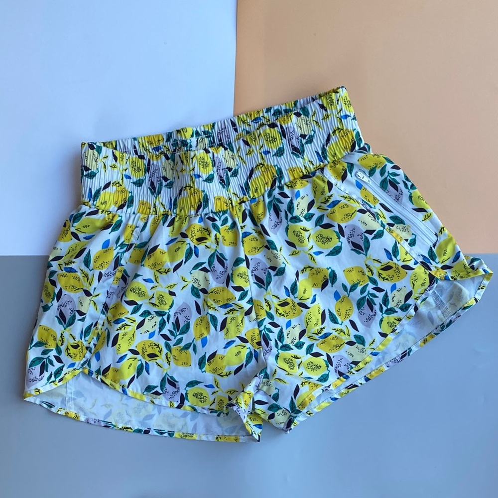 Vibrant Lemon Women's Athletic Shorts